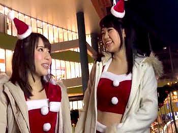 [ナンパ]【素人】クリスマスコスしたFカップの美少女ミニスカサンタ！巨根ちんぽでハメを外して何度もイキまくり！